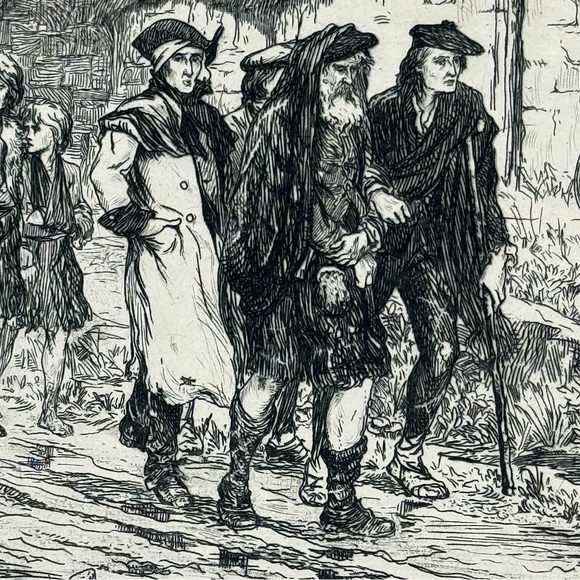 Original Etching “The End of the Forty Five Rebellion” by William Hole, 1882 - Picture 7 of 8